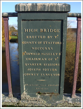 High Bridge, Handsacre. Opened 1832
