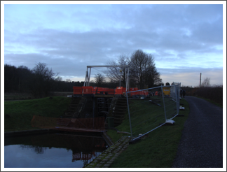 Lock repairs at Fradley