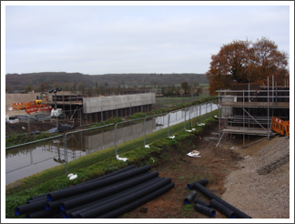 Ground works for the new bridge at Tatenhill