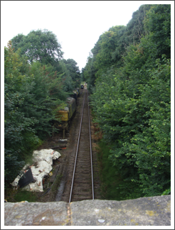 The approach to Shackerstone station
