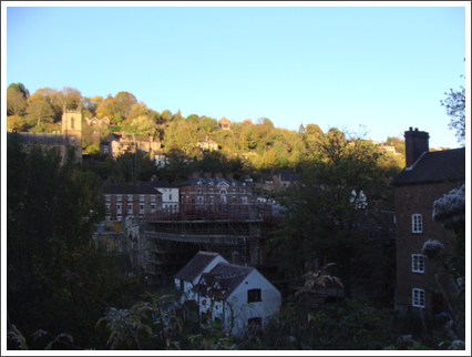 Ironbridge with scaffolding